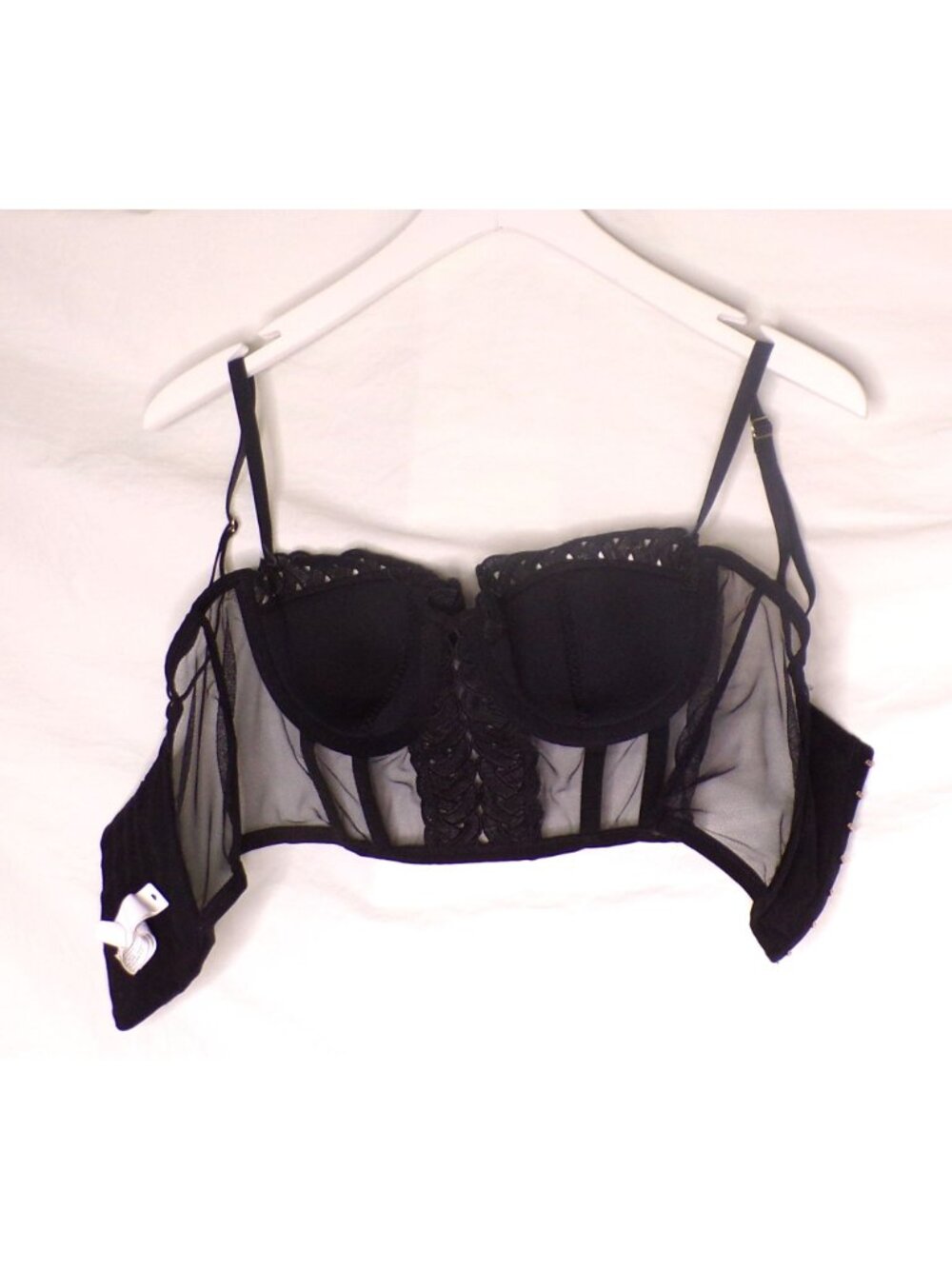 🆕ETAM Obsession Underwire Bustier Bra 34C Black - Picture 11 of 11